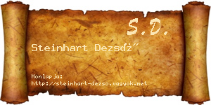 Steinhart Dezső névjegykártya