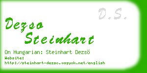 dezso steinhart business card